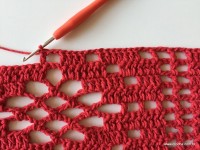 Tapete vermelho em crochê filé (259)