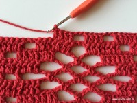 Tapete vermelho em crochê filé (260)