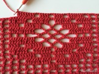 Tapete vermelho em crochê filé (262)