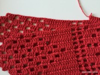 Tapete vermelho em crochê filé (263)