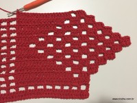 Tapete vermelho em crochê filé (269)