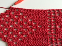 Tapete vermelho em crochê filé (277)