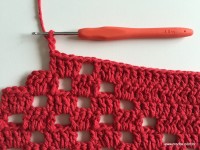 Tapete vermelho em crochê filé (278)