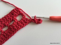 Tapete vermelho em crochê filé (29)