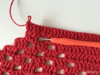 Tapete vermelho em crochê filé (294)