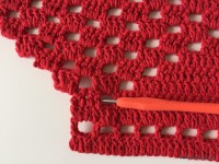 Tapete vermelho em crochê filé (295)