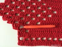 Tapete vermelho em crochê filé (296)