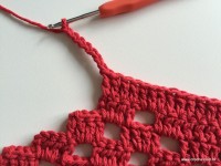 Tapete vermelho em crochê filé (297)