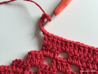 Tapete vermelho em crochê filé (298)