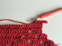 Tapete vermelho em crochê filé (299)