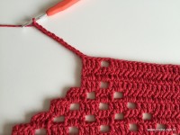 Tapete vermelho em crochê filé (300)