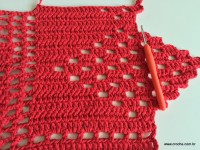 Tapete vermelho em crochê filé (302)