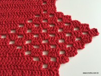 Tapete vermelho em crochê filé (303)