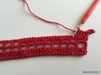 Tapete vermelho em crochê filé (32)