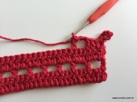 Tapete vermelho em crochê filé (33)