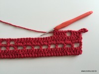 Tapete vermelho em crochê filé (34)