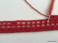Tapete vermelho em crochê filé (36)