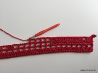 Tapete vermelho em crochê filé (38)
