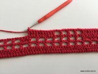 Tapete vermelho em crochê filé (40)