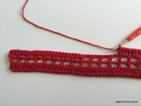 Tapete vermelho em crochê filé (43)