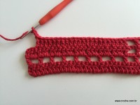 Tapete vermelho em crochê filé (46)