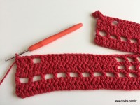 Tapete vermelho em crochê filé (50)