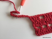 Tapete vermelho em crochê filé (52)