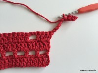 Tapete vermelho em crochê filé (53)