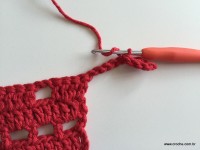 Tapete vermelho em crochê filé (54)