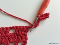 Tapete vermelho em crochê filé (55)