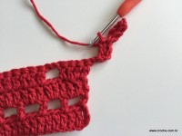 Tapete vermelho em crochê filé (57)