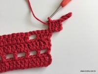 Tapete vermelho em crochê filé (58)