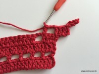 Tapete vermelho em crochê filé (59)