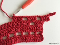 Tapete vermelho em crochê filé (61)