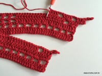 Tapete vermelho em crochê filé (62)