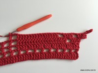 Tapete vermelho em crochê filé (63)