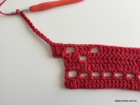 Tapete vermelho em crochê filé (64)