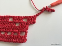 Tapete vermelho em crochê filé (66)