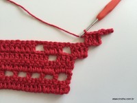 Tapete vermelho em crochê filé (67)