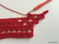 Tapete vermelho em crochê filé (69)