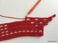 Tapete vermelho em crochê filé (72)