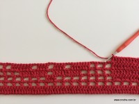 Tapete vermelho em crochê filé (74)