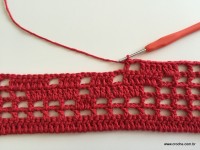 Tapete vermelho em crochê filé (77)