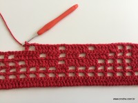 Tapete vermelho em crochê filé (82)