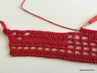 Tapete vermelho em crochê filé (85)