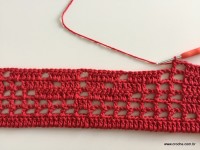 Tapete vermelho em crochê filé (93)