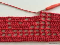 Tapete vermelho em crochê filé (94)