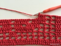 Tapete vermelho em crochê filé (95)