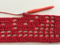 Tapete vermelho em crochê filé (97)