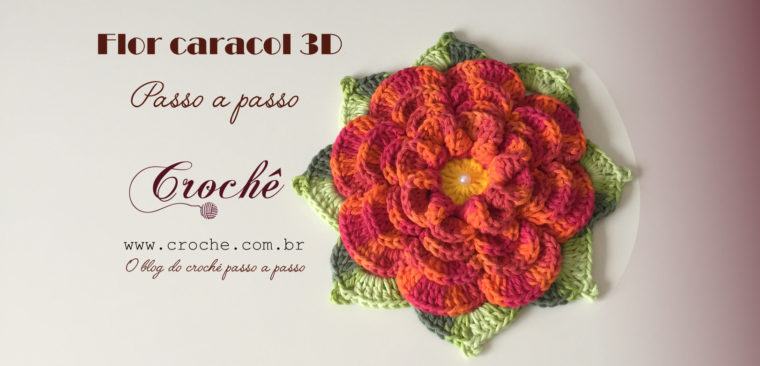 Flor caracol 3D passo a passo